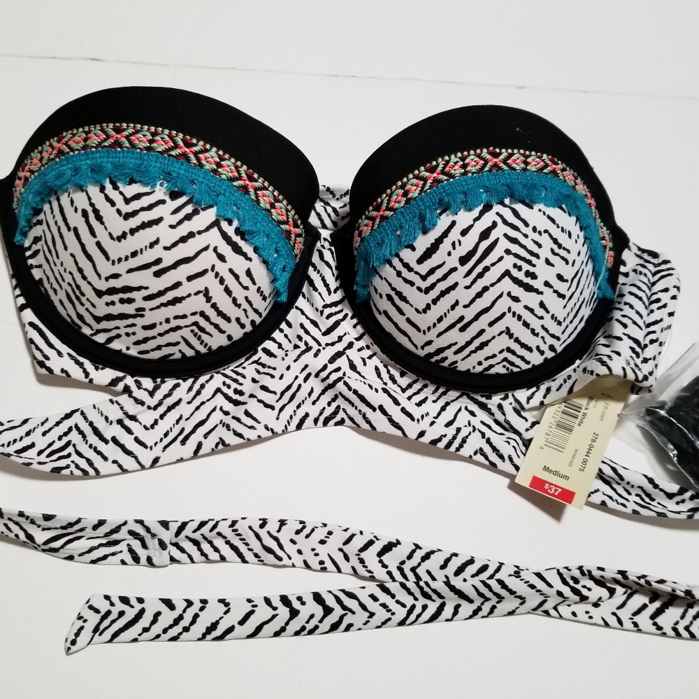 - *- Arizona Jean co Bikini Top w/Cross Around